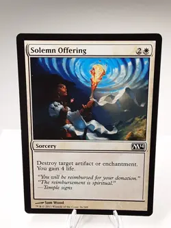MTG - M14 - Solemn Offering - #036 - Lightly Played - Image 1