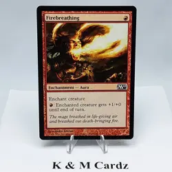 MTG - M10 - Firebreathing - #137 - Lightly Played - Image 1