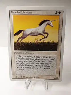 MTG - 3rd Edition - Revised - Pearled Unicorn - Common - MP/LP - Image 1