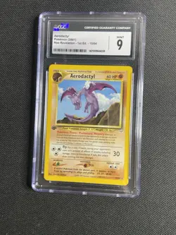 CGC 9 Aerodactyl Neo Revelation 1st Edition 15/64 Pokemon 2001 - Image 1