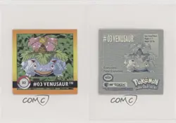 Venusaur Artbox Pokemon Stickers Series 1 #03 1999 kd0 - Image 3