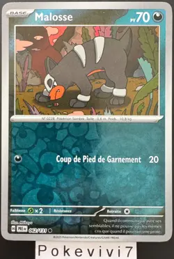 Carte Pokemon MALOSSE 062/131 REVERSE EV8.5 Evolutions Prismatiques PRE FR NEUF - Image 1