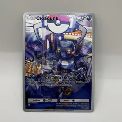 Croagunk Pokemon TCG Pocket Illustration Rare Immersive Textured Holo Custom - Image 1