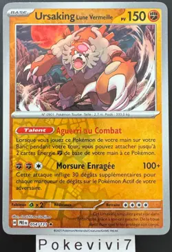 Carte Pokemon URSAKING 054/131 REVERSE EV8.5 Evolutions Prismatiques PRE FR NEUF - Image 1