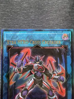 YuGiOh! Xtra HERO Cross Crusader RA04 - Error Misprint Name Shift 1st Edition NM - Image 3
