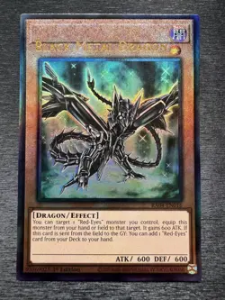 YuGiOh! Black Metal Dragon RA04 - Error Misprint Name Shift 1st Ed Near Mint - Image 2