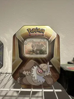 Pokemon Triple Whammy SLAKING Tin 3 Booster Packs 3 Foil Cards TCG New & Sealed - Image 1
