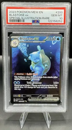 2023 POKEMON MEW EN-151 SPECIAL ILLUSTRATION RARE #200 BLASTOISE EX PSA 10 - Image 1