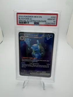 2023 POKEMON MEW EN-151 SPECIAL ILLUSTRATION RARE #200 BLASTOISE EX PSA 10 - Image 1