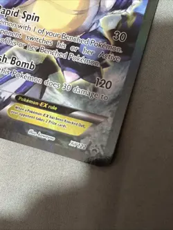 Pokemon TCG Card - Blastoise EX XY122 Black Star Promo Full Art XY Holo Rare - Image 3