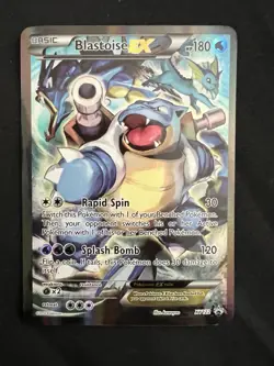 Pokemon TCG Card - Blastoise EX XY122 Black Star Promo Full Art XY Holo Rare - Image 1