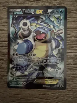 Pokemon TCG Card - Blastoise EX XY122 Black Star Promo Full Art XY Holo Rare  - Image 1