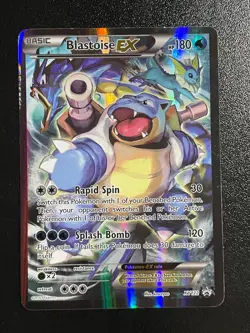 Pokemon TCG Card - Blastoise EX XY122 Black Star Promo Full Art XY Holo Rare - Image 1
