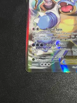 Pokemon TCG Card - Blastoise EX XY122 Black Star Promo Full Art XY Holo Rare - Image 4