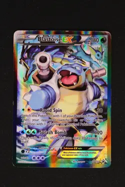 Pokemon TCG Card - Blastoise EX XY122 Black Star Promo Full Art XY Holo Rare - Image 1