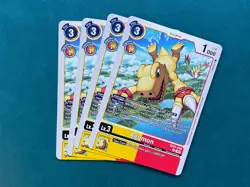 Agumon BT21-040 Playset World Convergence Digimon Card Game x4 - Image 1