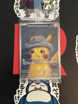 Pikachu With Grey Felt Hat 085 Promo Pokemon Van Gogh Card Sealed In Package - Image 1