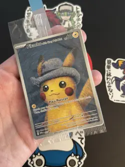 Pikachu With Grey Felt Hat 085 Promo Pokemon Van Gogh Card Sealed In Package - Image 3