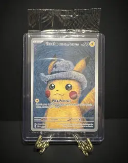 Pikachu With Grey Felt Hat 085 Promo Pokemon Van Gogh Card Sealed In Package - Image 1