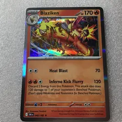 Pokemon Blaziken 042/182 SV10 Destined Rivals Holo Rare Card - Image 1