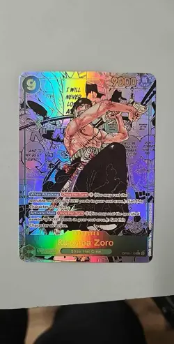 One Piece CCG Roronoa Zoro Foil Secret Rare Card #OP16-118 - Image 1