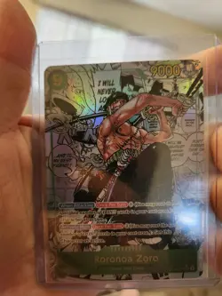 One Piece CCG Roronoa Zoro Foil Secret Rare Card #OP16-118 - Image 3