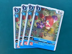 Floramon BT21-033 Playset World Convergence Digimon Card Game x4 - Image 1