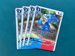 Veemon BT21-032 Playset World Convergence Digimon Card Game x4 - Image 1