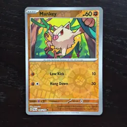 Mankey 106/193 Pokemon Paldea Evolved SV02 Reverse Holo Common Card NM - Image 1