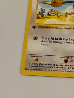 1st Edition Shadowless Doduo Pokemon Card 1999 WOTC Base Set 048/102 - Image 5