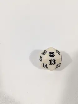 MTG d20 Spindown 20-side Life Counter die dice Zendikar Rising White - Image 1