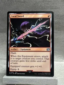 0134 Coral Sword FFV FIN Final Fantasy MTG TCG - Image 1
