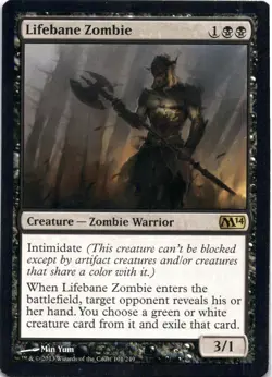 Lifebane Zombie Core Set 2014 (M14) - Magic MTG LP - Image 1