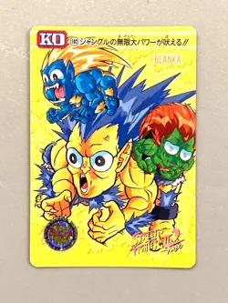 Blanka  - 102 - Street Fighter Bandai Vintage Card Japanese - Image 1