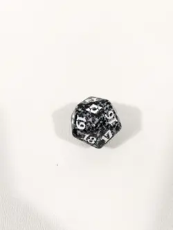 MTG d20 Spindown 20-side Life Counter die Modern Horizons Black - Image 1