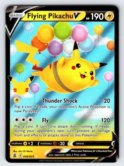 Flying Pikachu V 006/025 2021 Celebrations Set Pokemon Card Ultra Rare Holo - Nm - Image 1