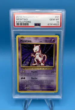 2016 Pokemon XY Evolutions #51 Mewtwo PSA 10 GEM MINT - Image 1
