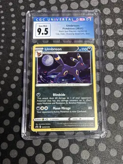 POKEMON CGC 10 GEM MINT UMBREON COSMOS HOLO SWSH129 EVOLVING SKIES 3PACK BLISTER - Image 1