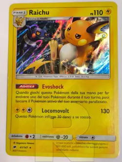 Raichu R Ombre Infuocate 41/147 R Rara Holo Foil R Pokemon R Italiano Good - Image 1