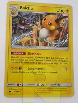 Raichu R Ombre Infuocate 41/147 R Rara Holo Foil R Pokemon R Italiano Good - Image 2