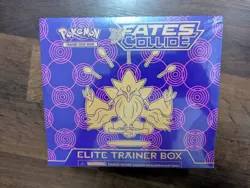 POKEMON TCG XY Fates Collide Purple ELITE TRAINER Factory Sealed Box Alakazam - Image 1
