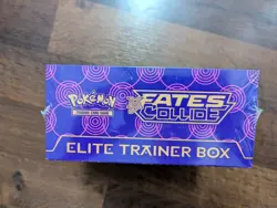 POKEMON TCG XY Fates Collide Purple ELITE TRAINER Factory Sealed Box Alakazam - Image 3
