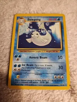 Dewgong 25/102 - Uncommon 1999 English Base Set Pokemon Card - Near Mint & LP - Image 1