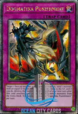Yugioh RA01-EN076 Dogmatika Punishment Quarter Century Secret Rare - Image 1