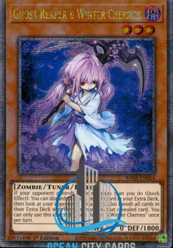 Yugioh RA03-EN014 Ghost Reaper & Winter Cherries Quarter Century Secret Rare - Image 1