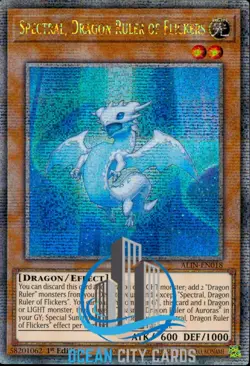 Yugioh ALIN-EN018 Spectral, Dragon Ruler of Flickers Quarter Century Secret Rare - Image 1