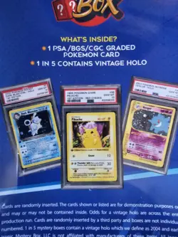 Pokemon BOOSTER 3.0 w/ 4 BOOSTER PACKS/1 VINTAGE SLAB + 1 VINTAGE GRADED CARD! - Image 3