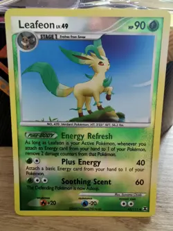 Leafeon 45/111 Rising Rivals Reverse Holo Rare Pokemon Card 2009 Vintage NM - Image 1