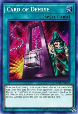 Card of Demise - LCKC-EN029 - Secret Rare Unlimited New Legendary - Image 1