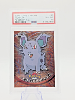 Pokemon #29 Nidoran Card Foil Topps Chrome 2000 TV Animation Series 1 GEM Mint - Image 1